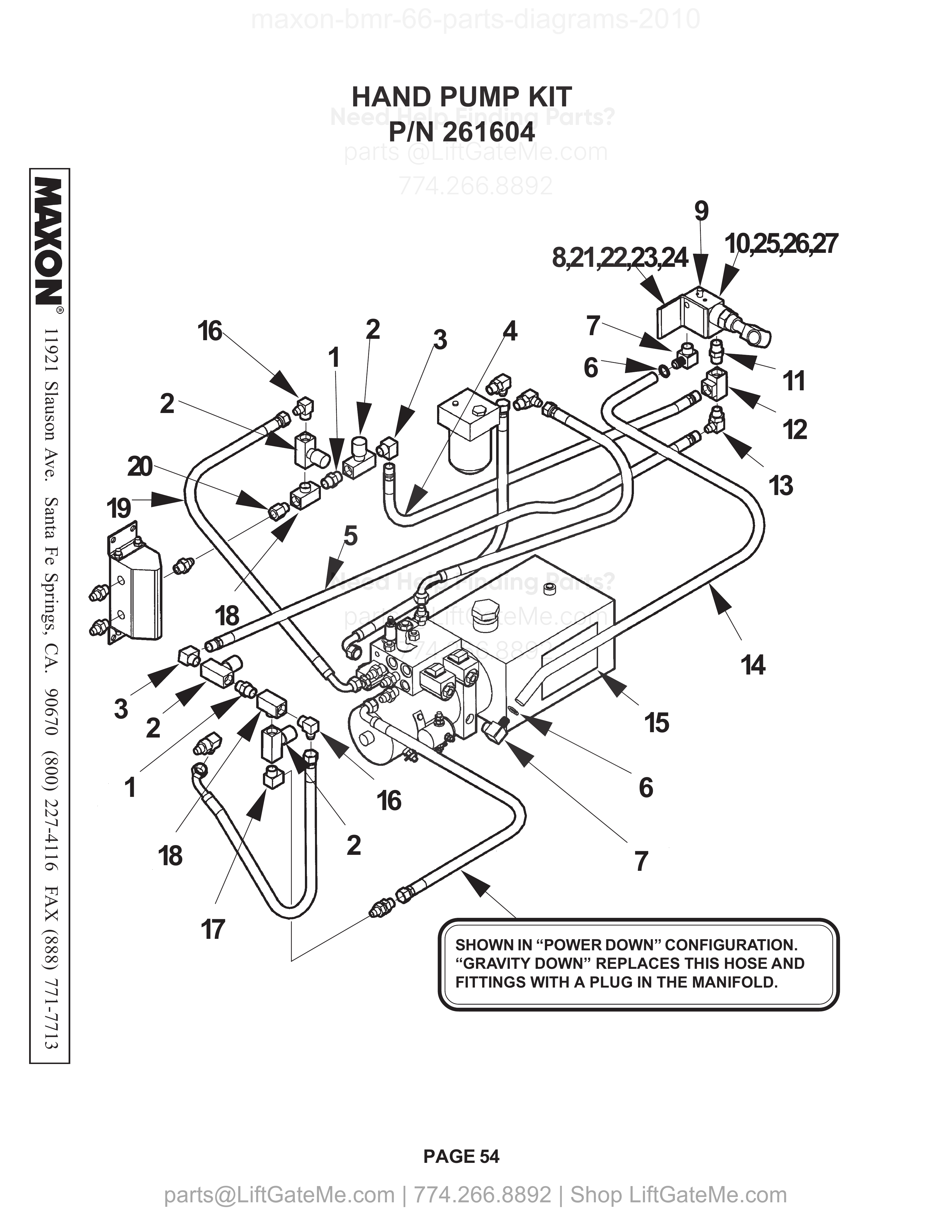 Hand Pump Kit diagram