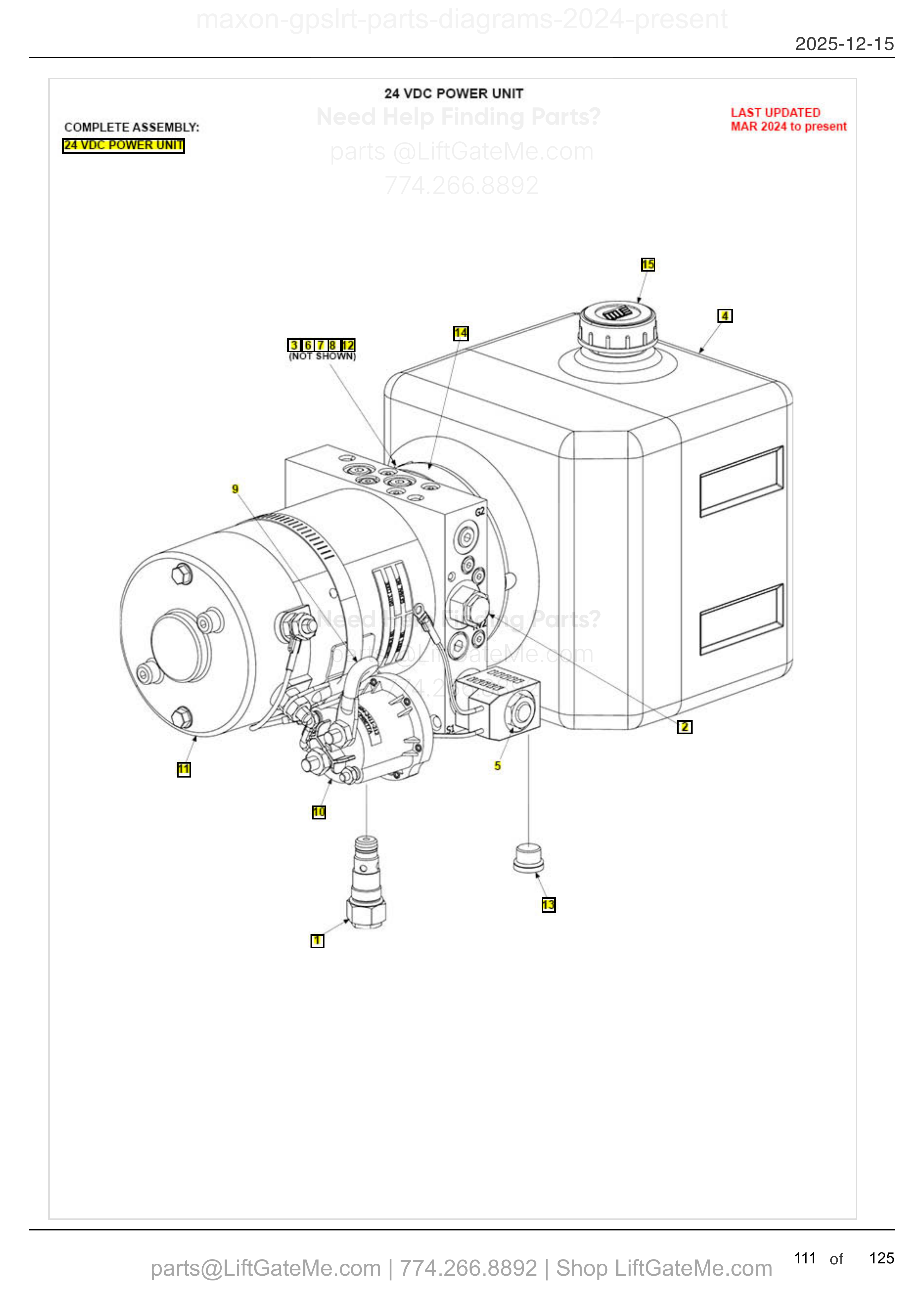 24 VDC POWER UNIT — Mar 2024 to present diagram