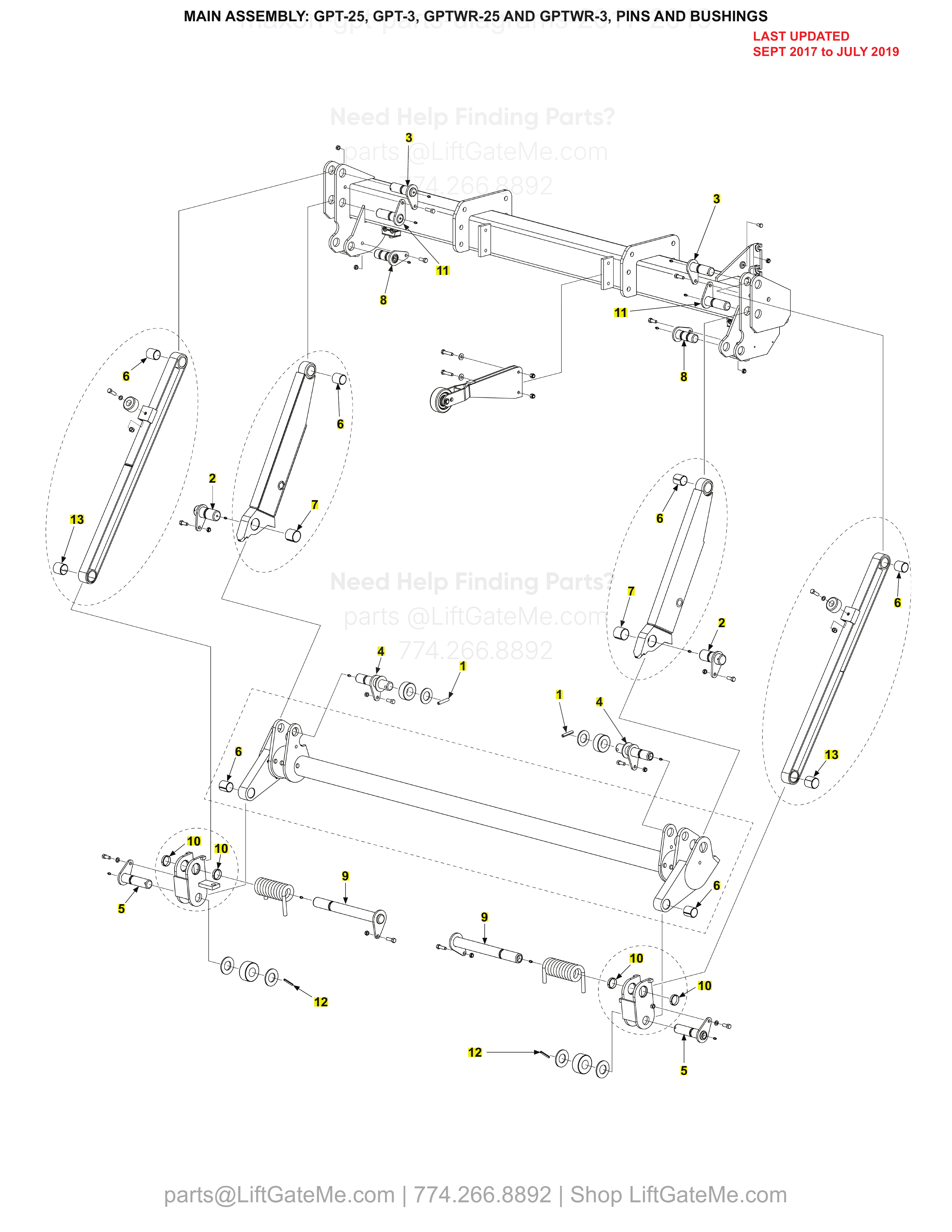 MAIN ASSEMBLY: GPT-25, GPT-3, GPTWR-25 AND GPTWR-3 diagram