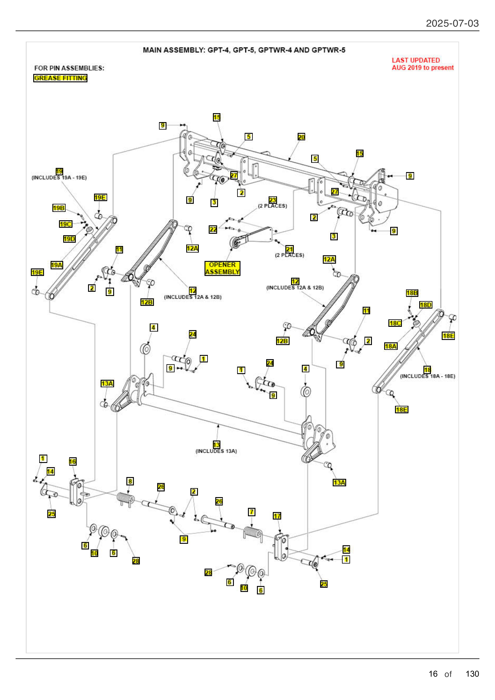 MAIN ASSEMBLY: GPT-4, GPT-5, GPTWR-4 AND GPTWR-5 diagram