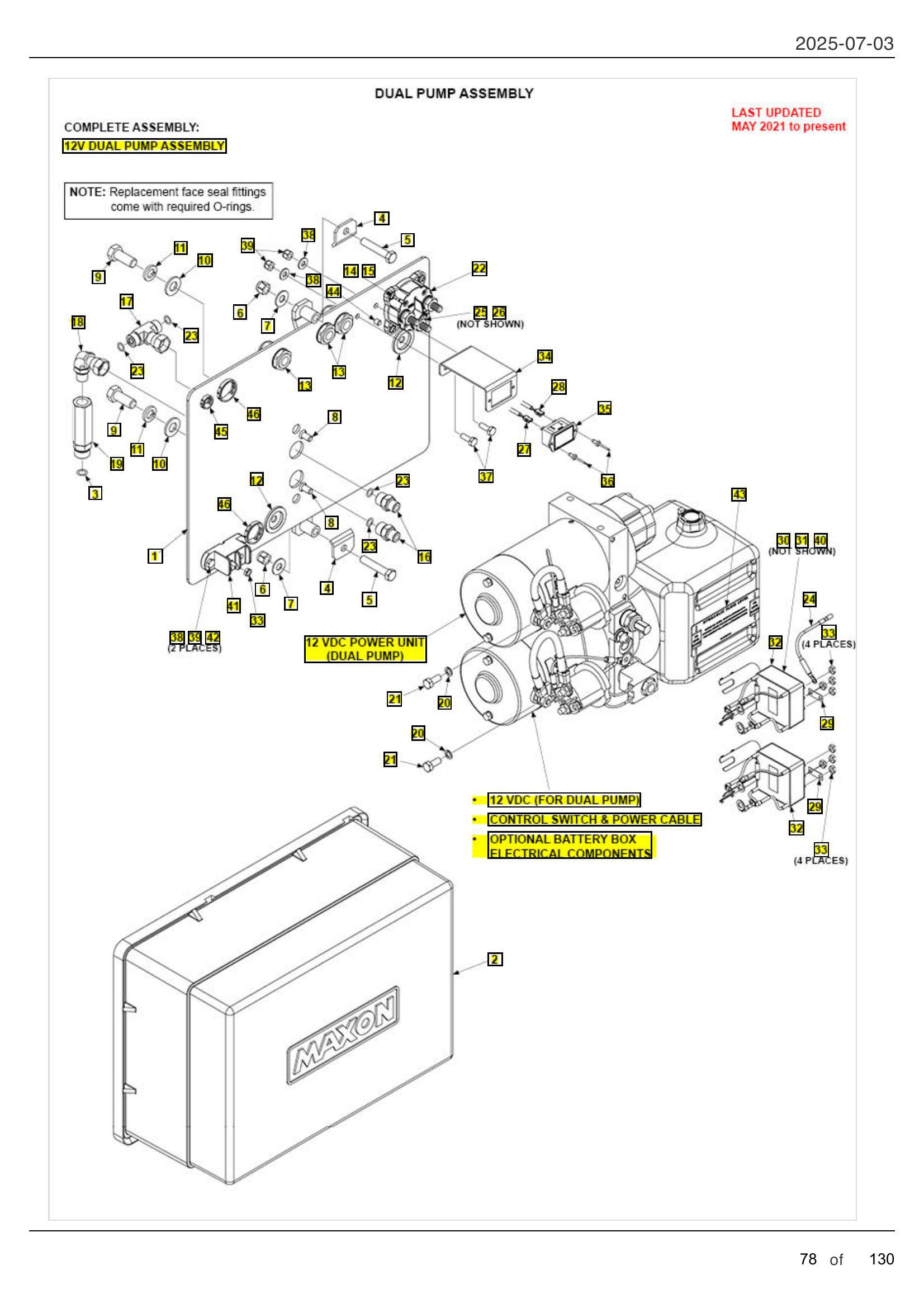 DUAL PUMP ASSEMBLY diagram