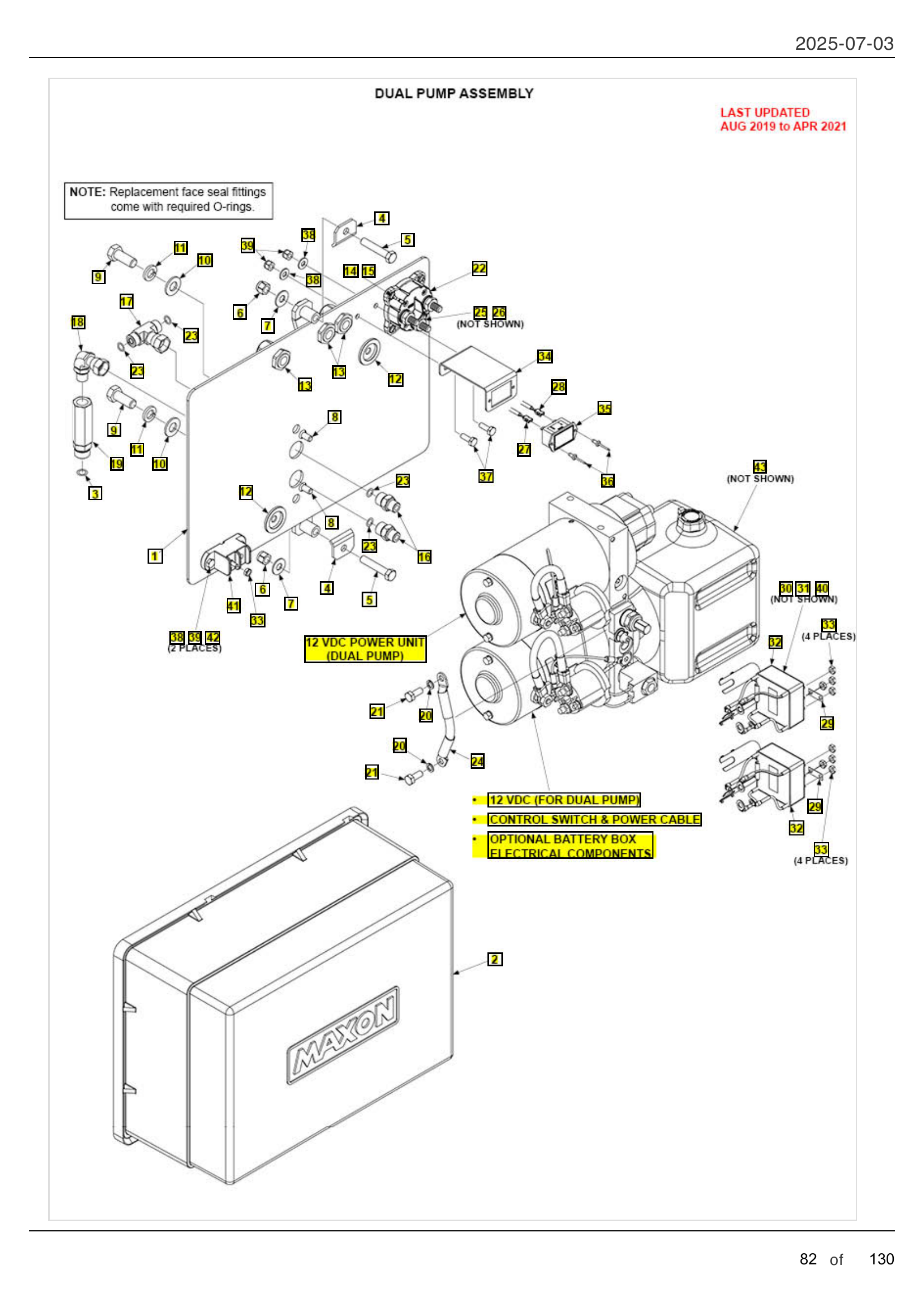 DUAL PUMP ASSEMBLY diagram