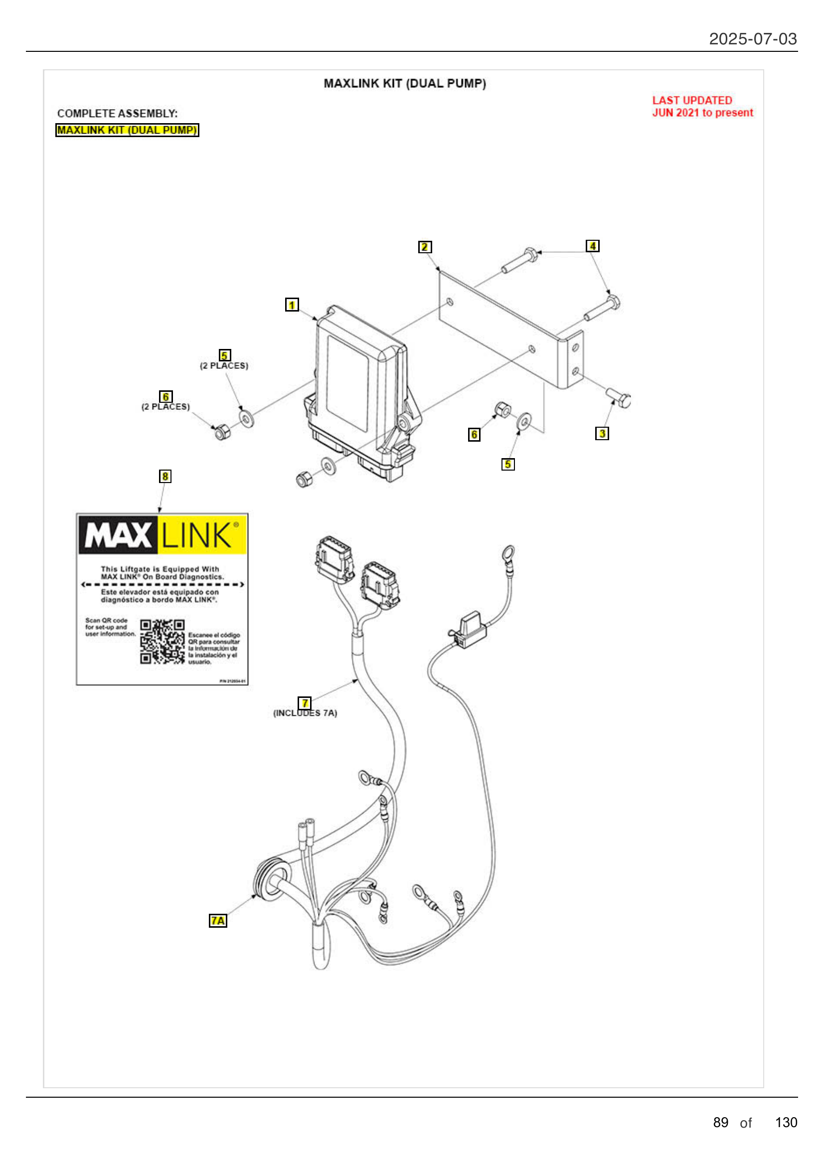 MAXLINK KIT (DUAL PUMP) diagram