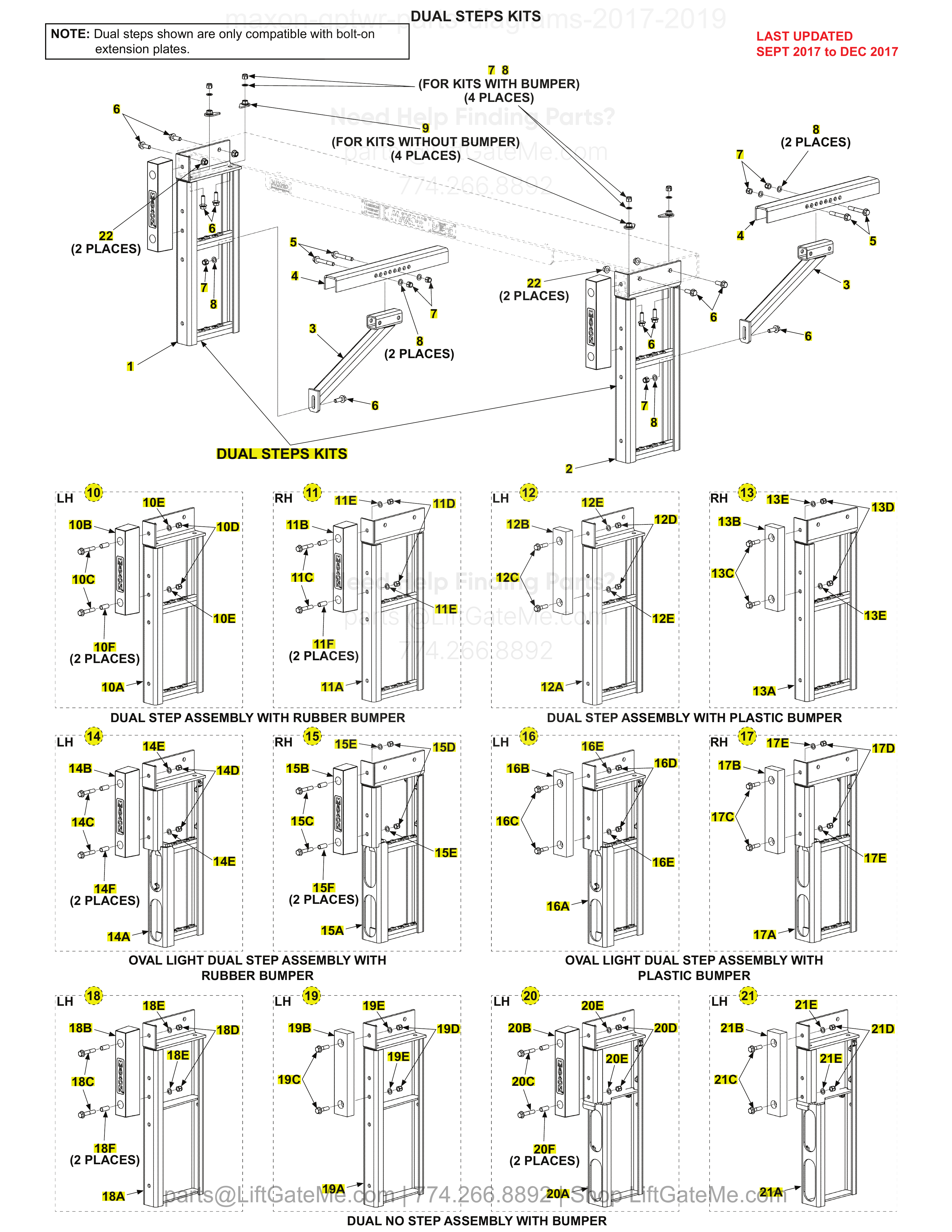 DUAL STEPS KITS - Continued - Continued diagram