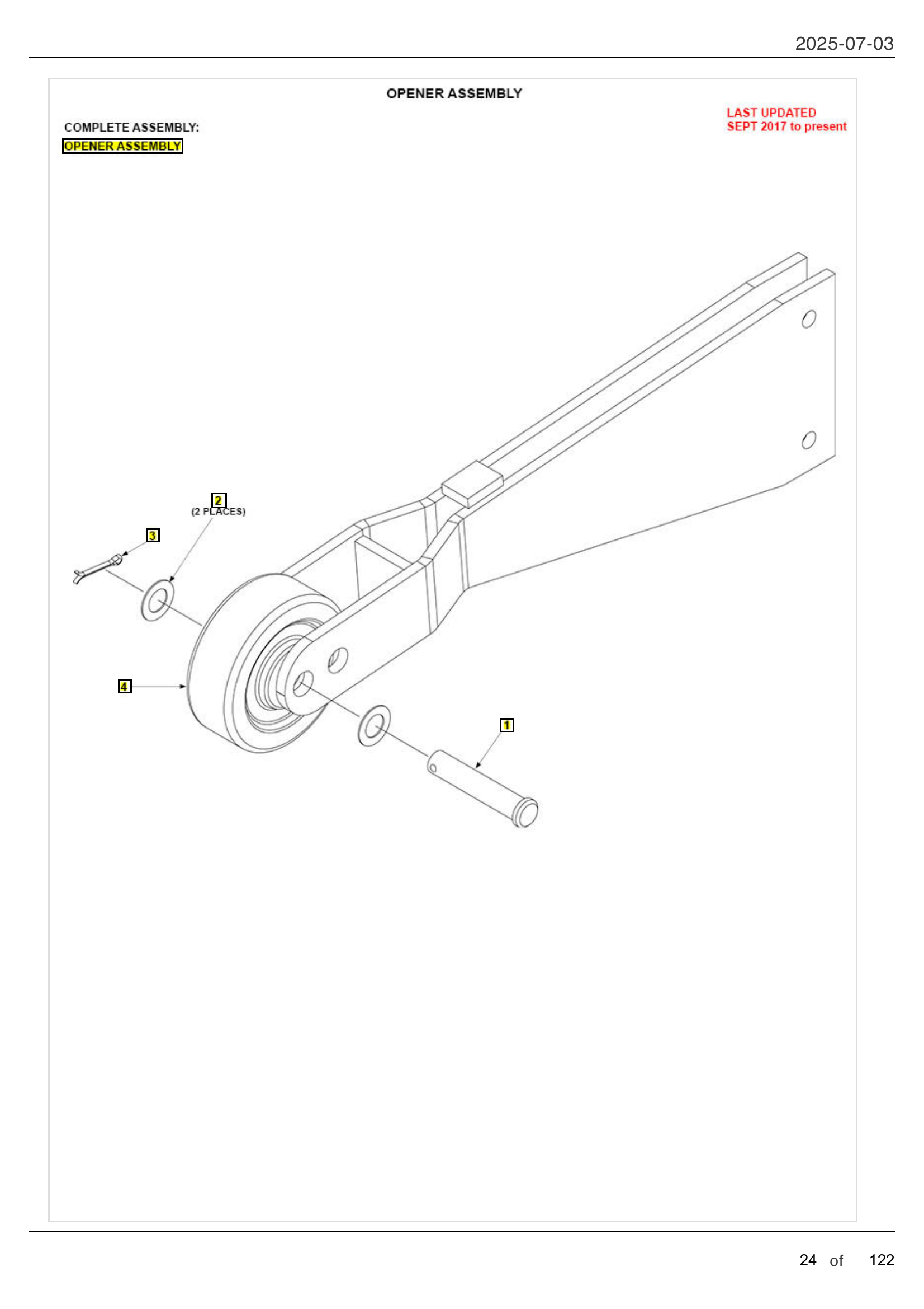 OPENER ASSEMBLY diagram