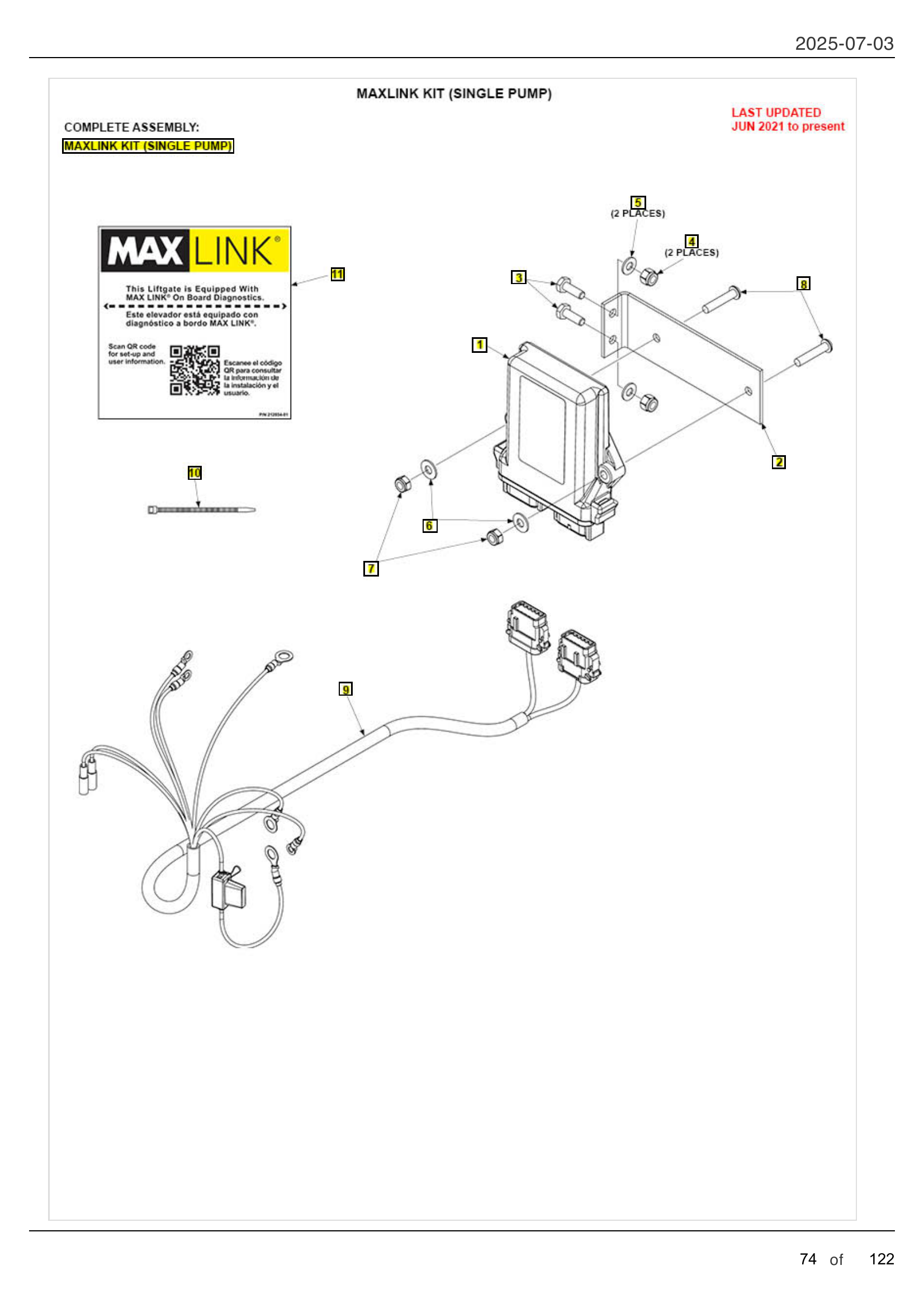MAXLINK KIT (SINGLE PUMP) diagram