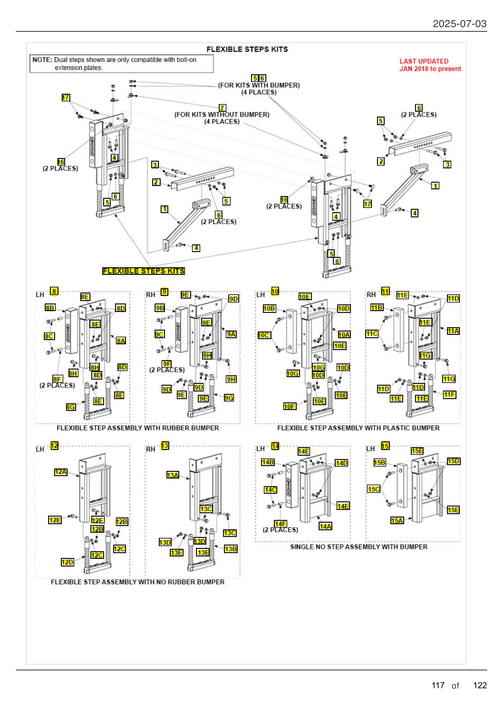 FLEXIBLE STEPS KITS diagram