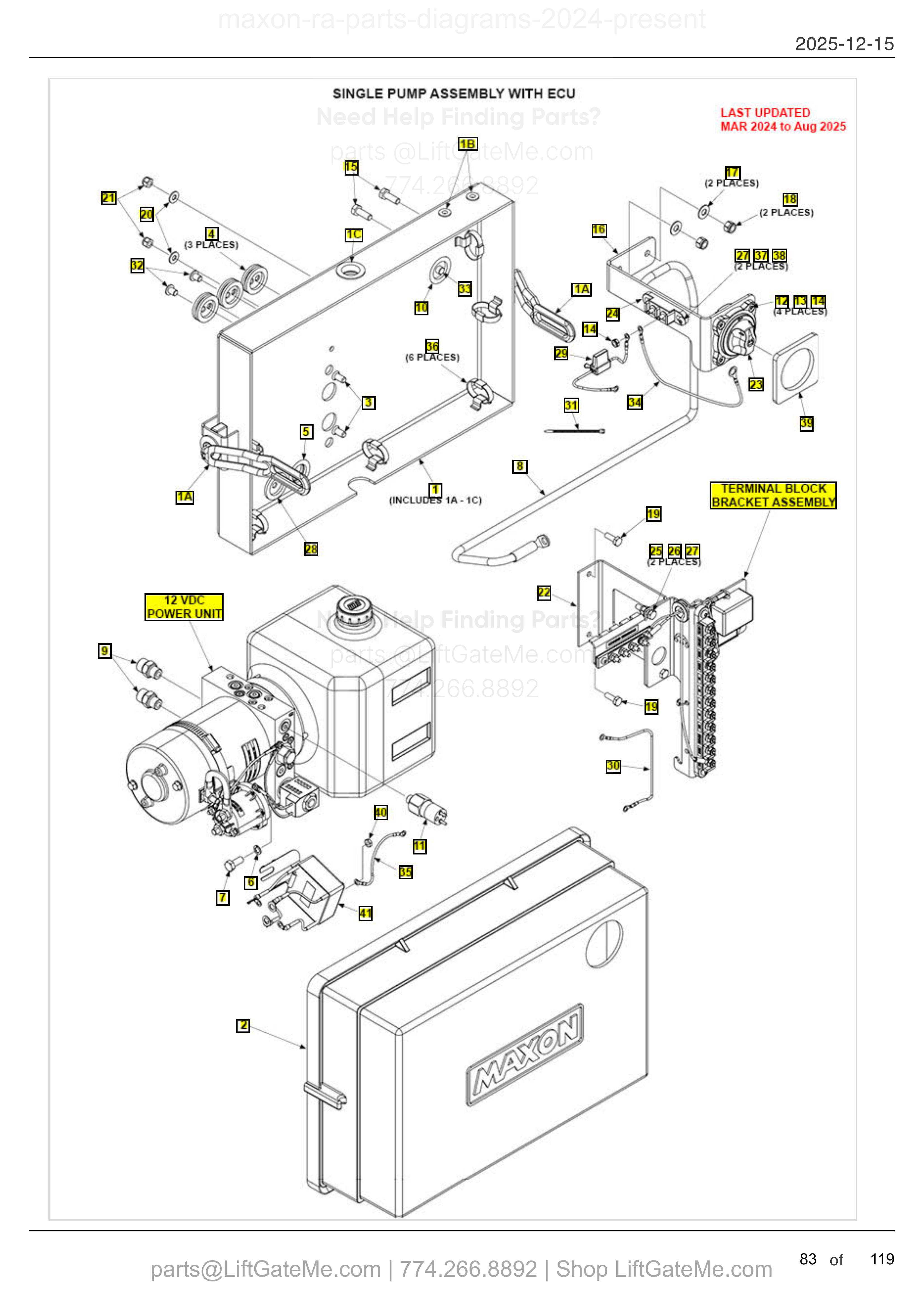 SINGLE PUMP ASSEMBLY WITH ECU diagram
