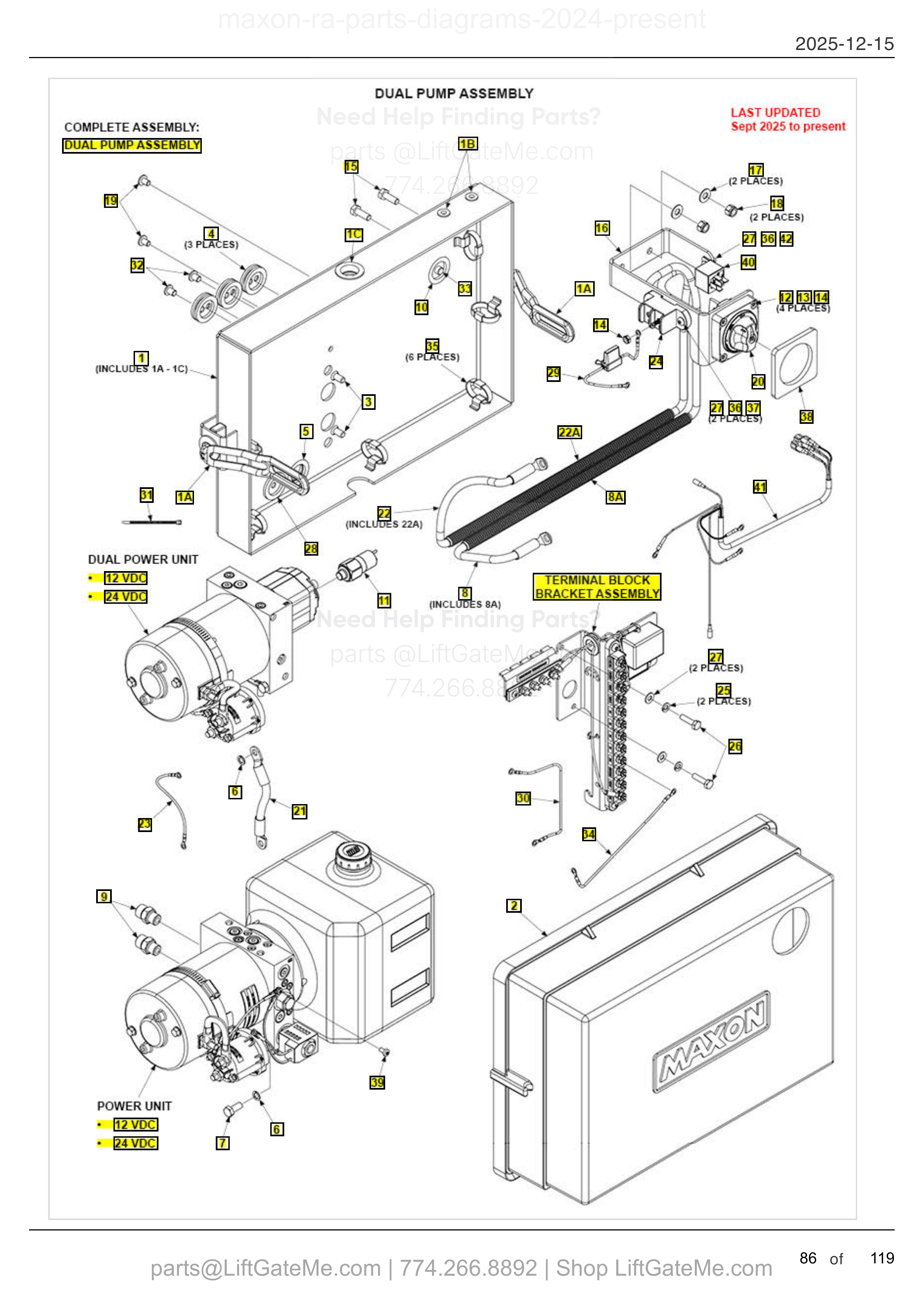 DUAL PUMP ASSEMBLY diagram