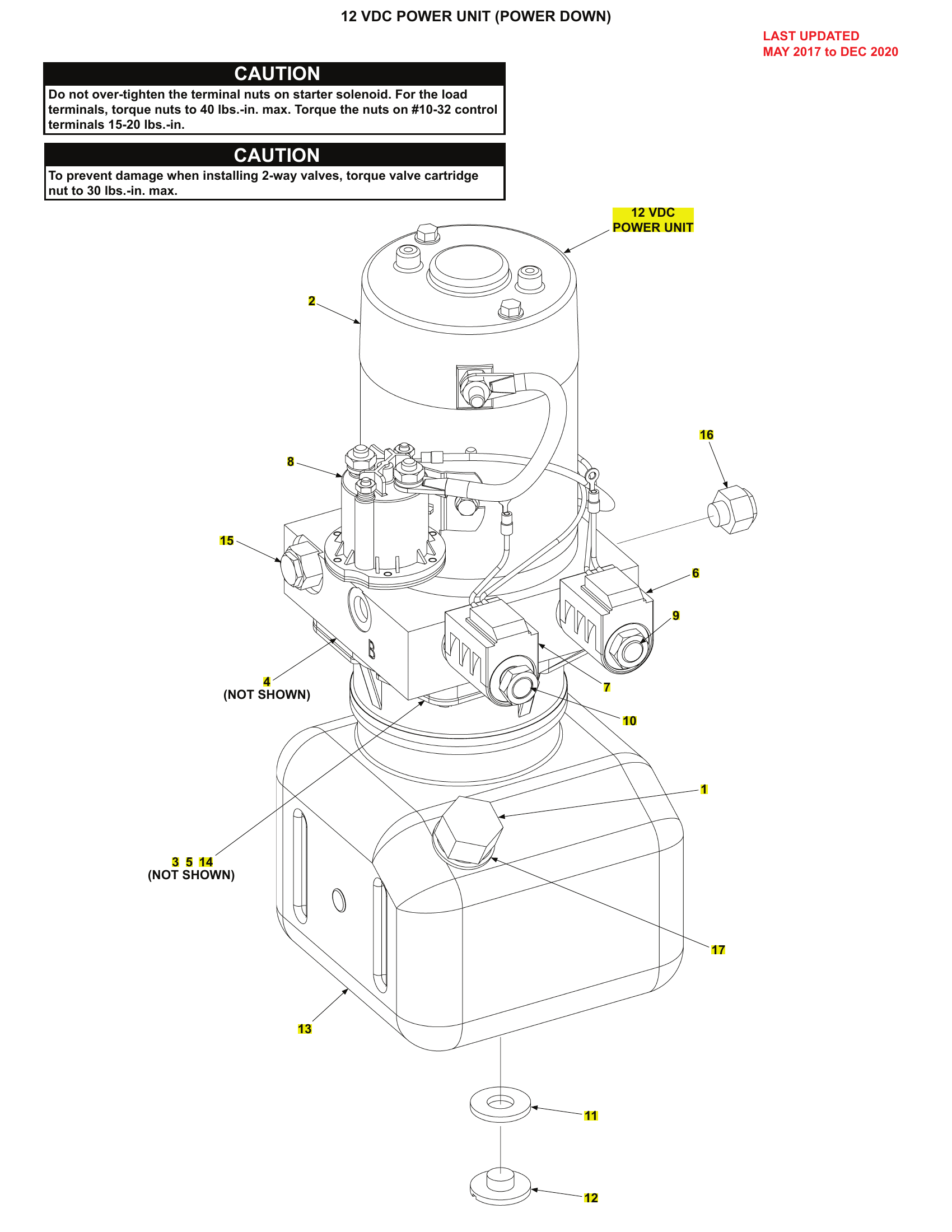 12 VDC POWER UNIT (POWER DOWN) diagram