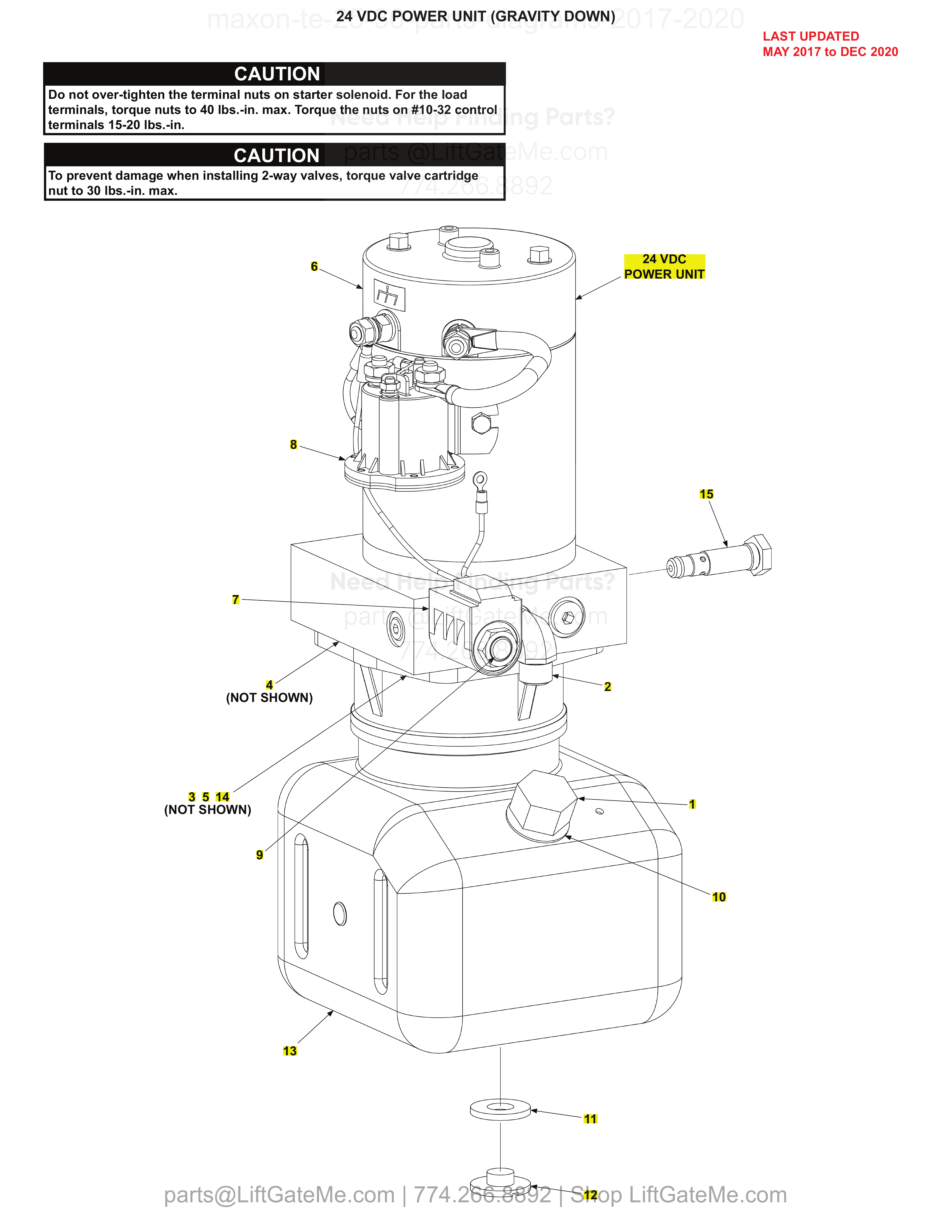 24 VDC POWER UNIT (GRAVITY DOWN) diagram