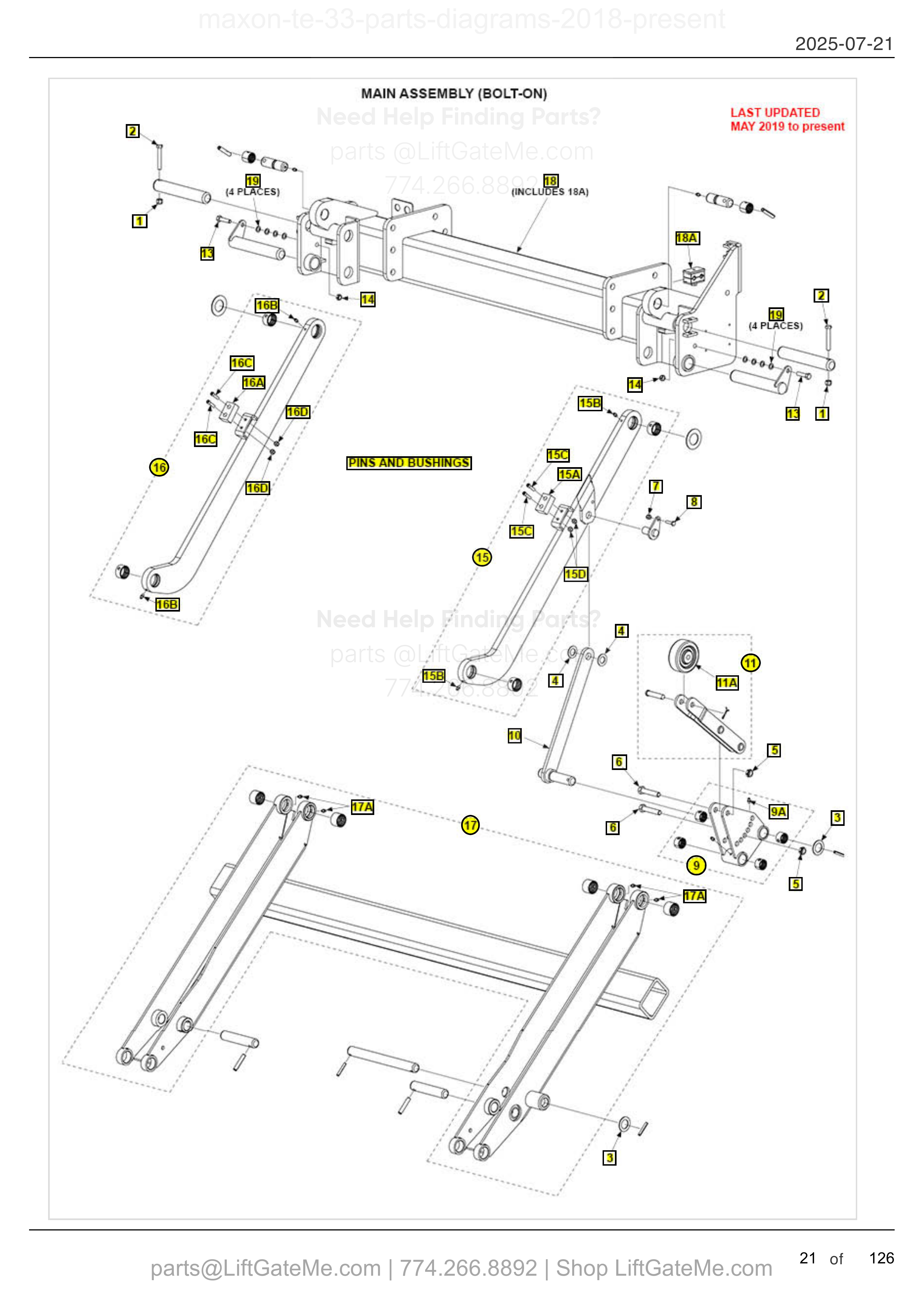 MAIN ASSEMBLY (BOLT-ON) diagram