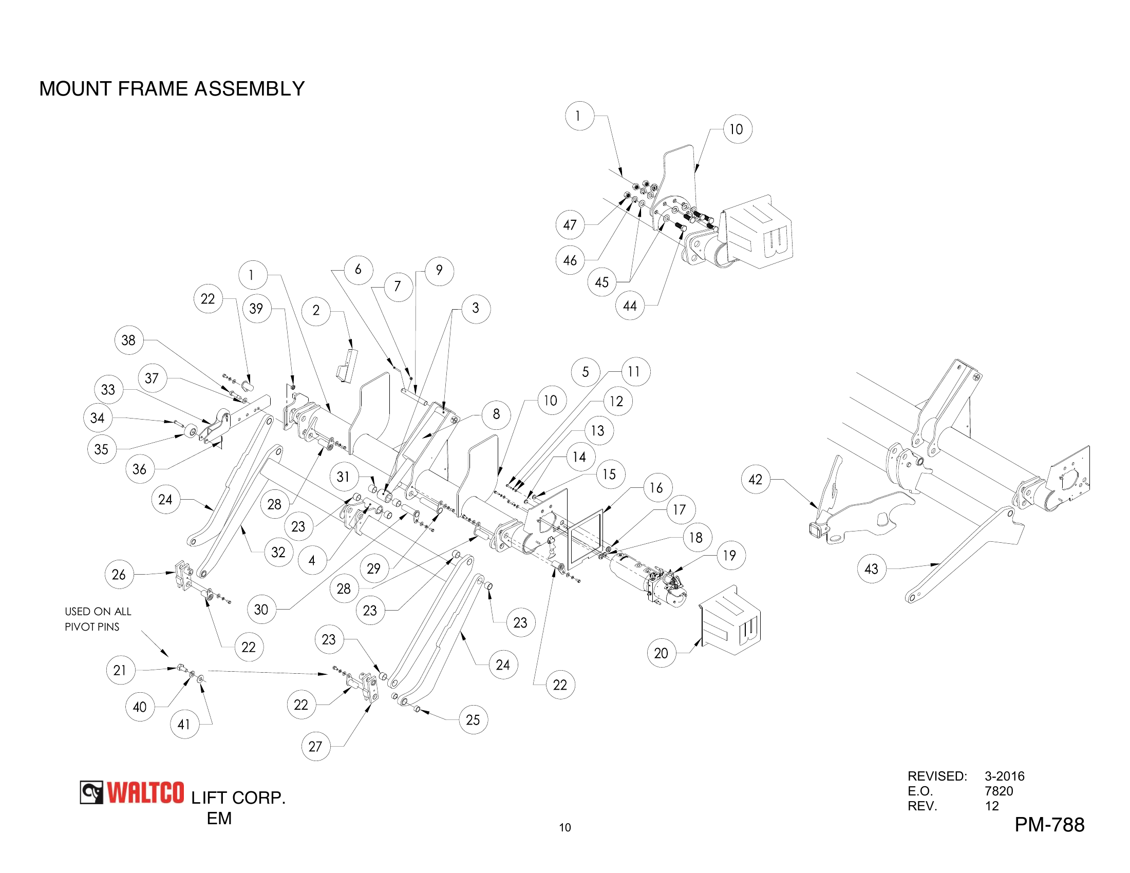 Mount Frame Assembly diagram