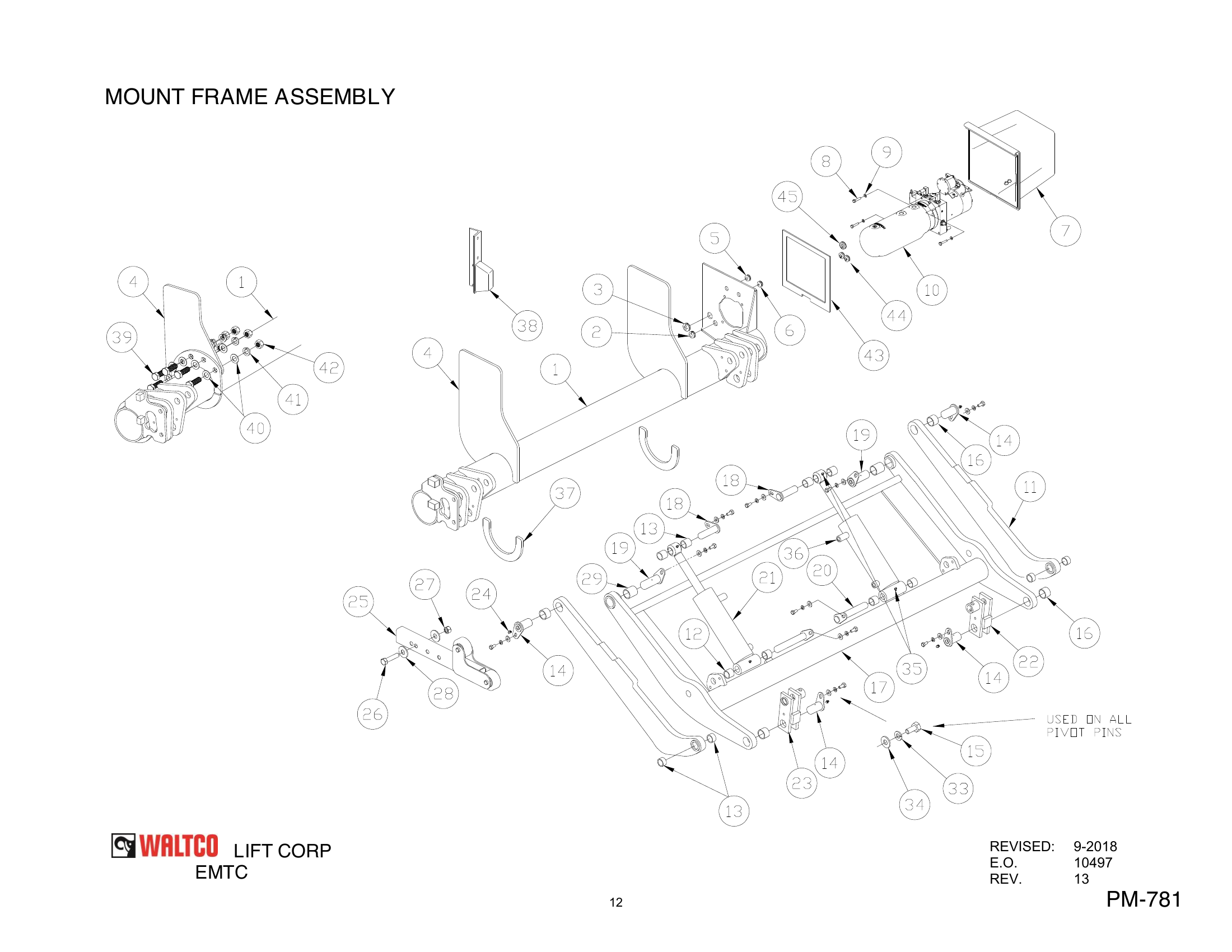 Mount Frame Assembly diagram
