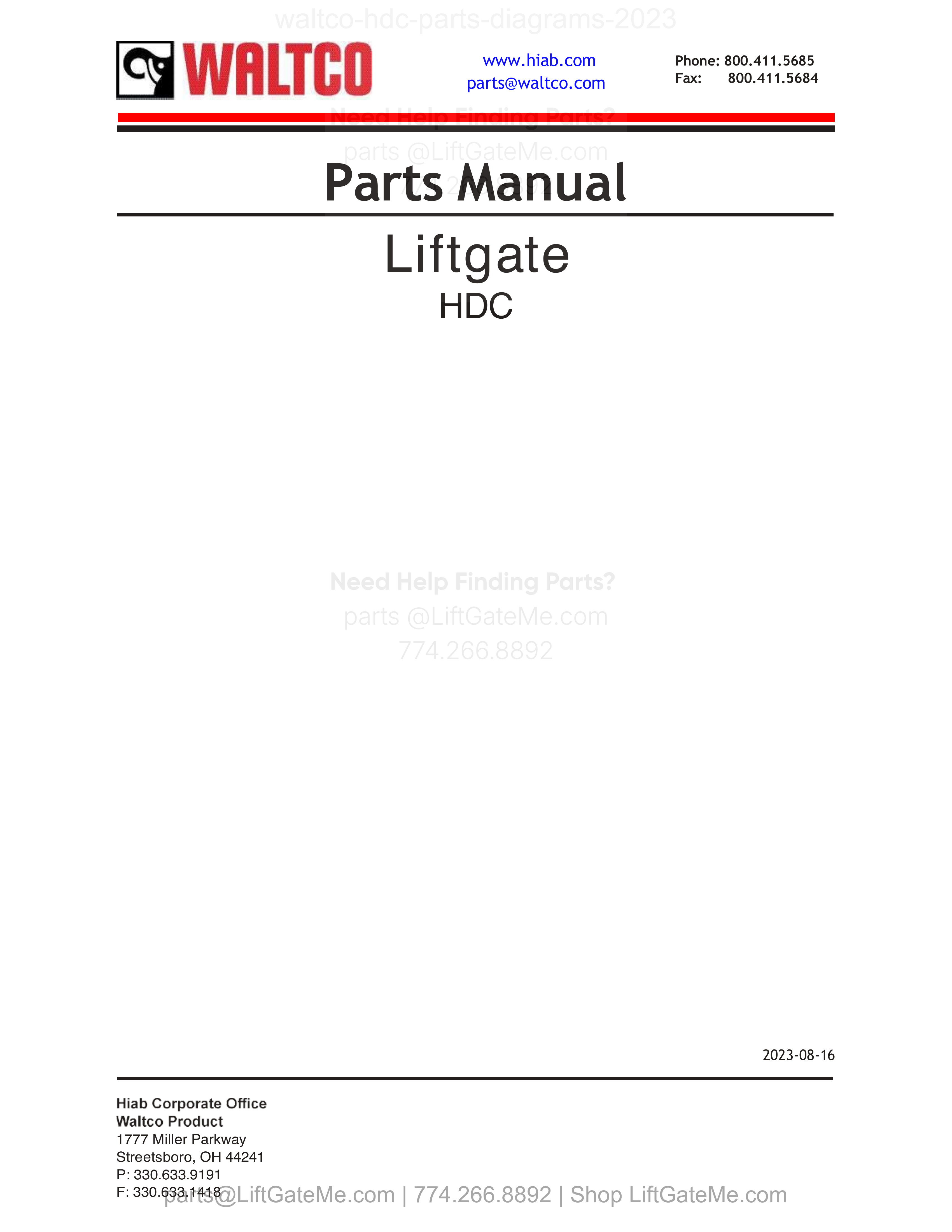 OEM manual reference cover