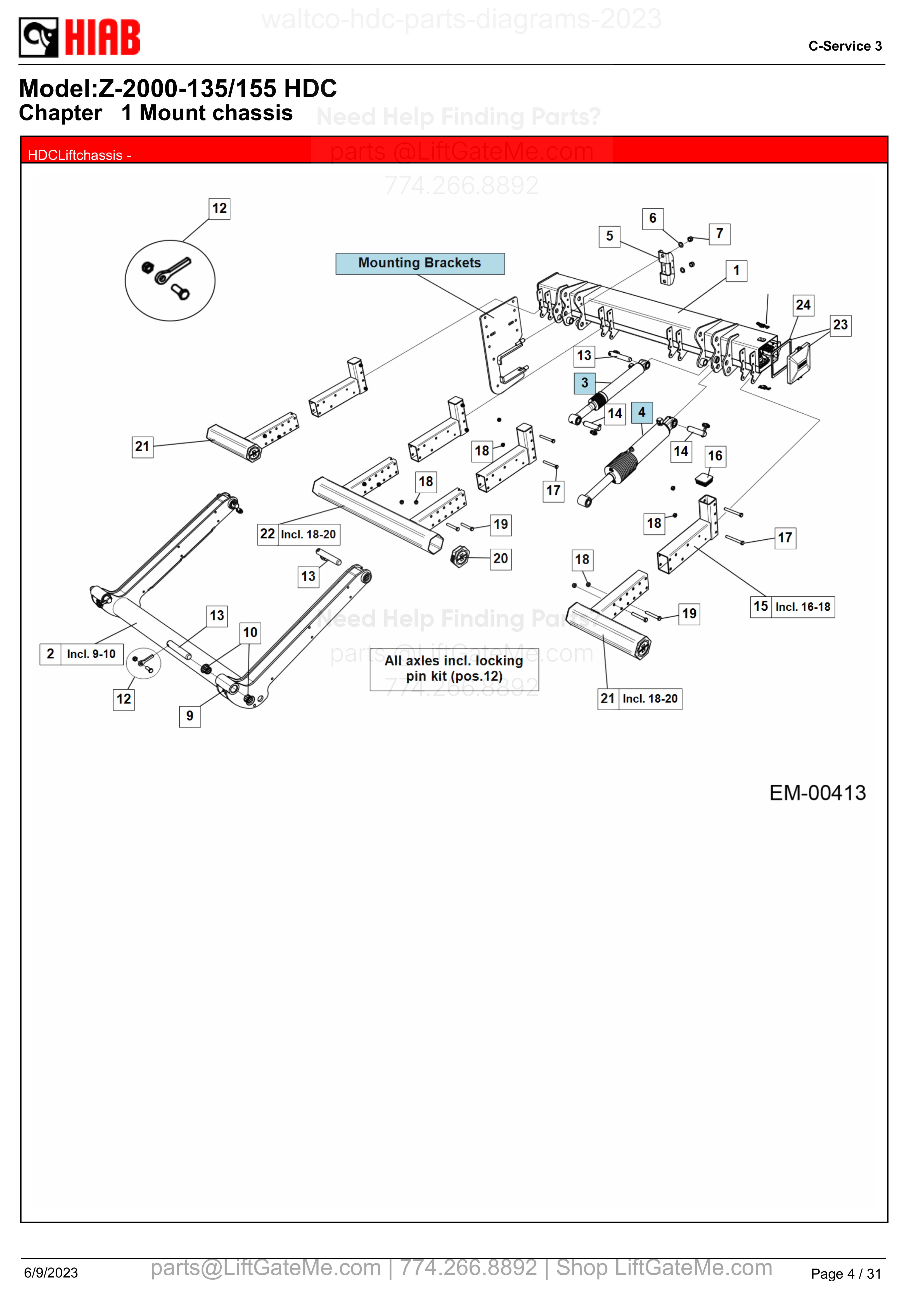 HDCLiftchassis diagram