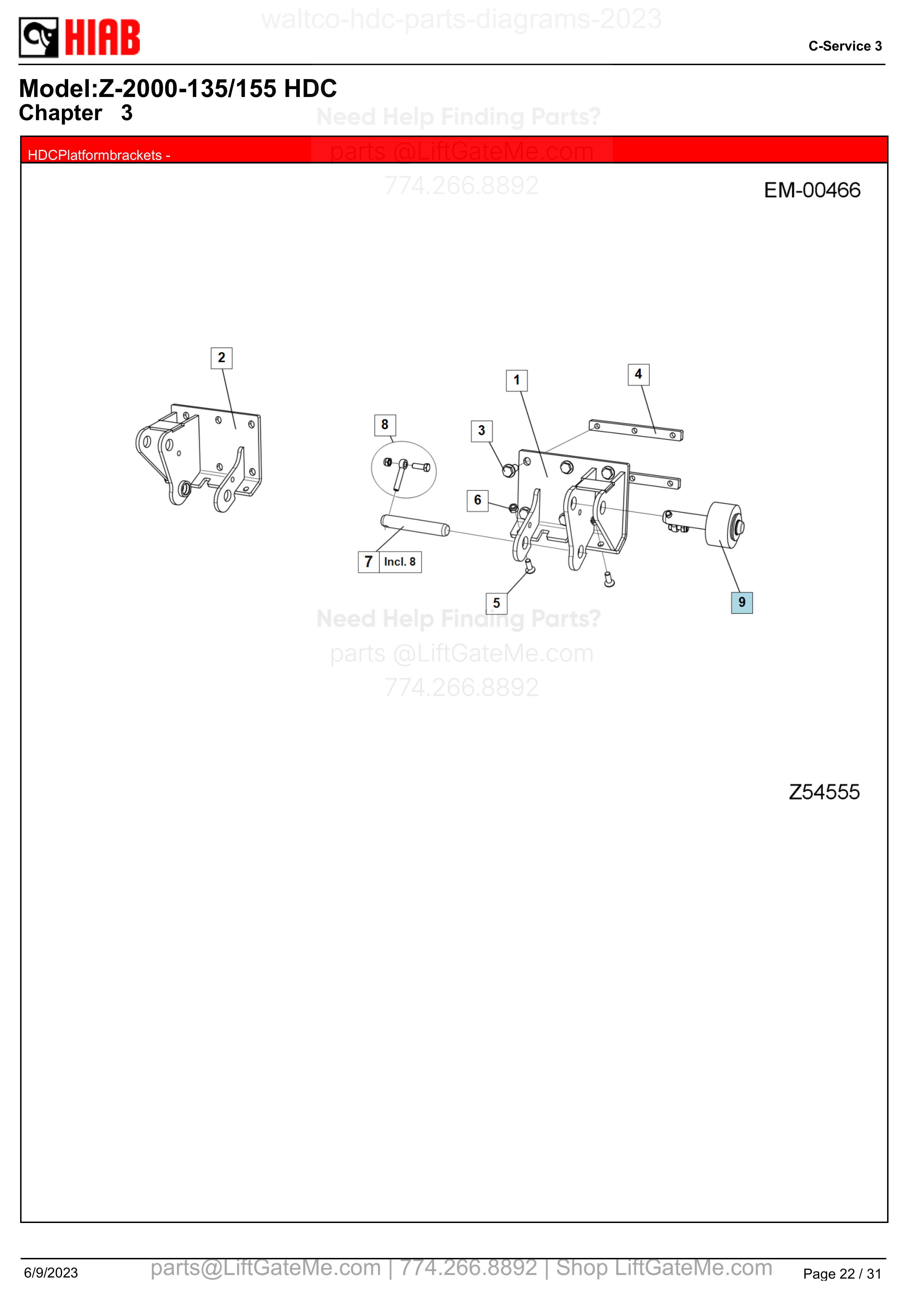 Platform brackets diagram